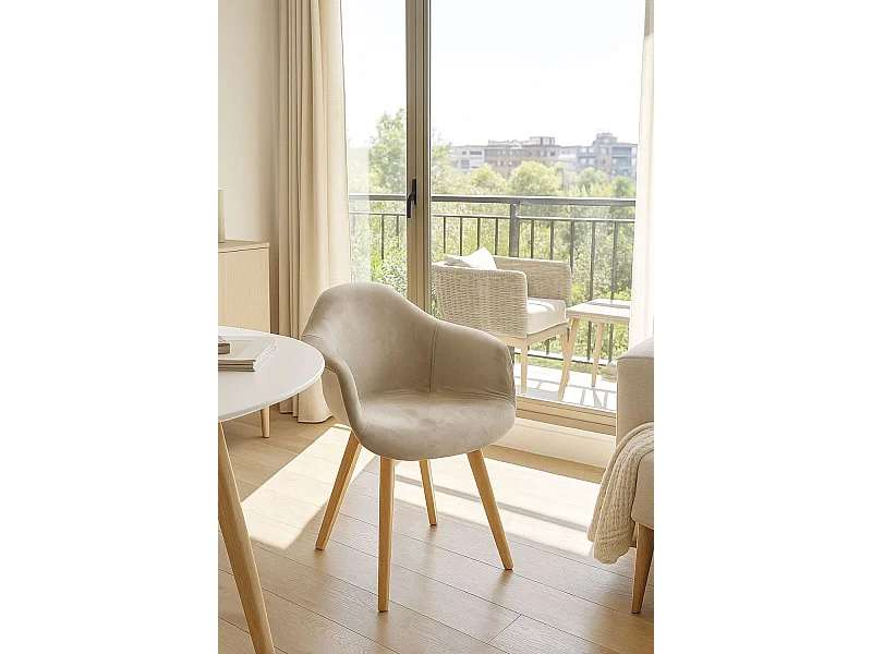 Sillas Comedor - Silla Belu Terciopelo - Beige