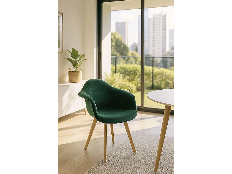 Sillas Comedor - Silla Belu Terciopelo - Verde