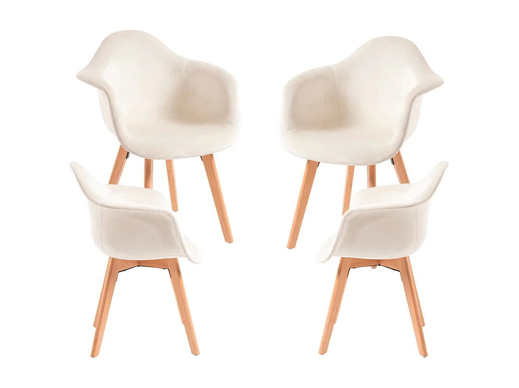 Packs Sillas Comedor - Pack 4 Sillas Belu Terciopelo - Beige
