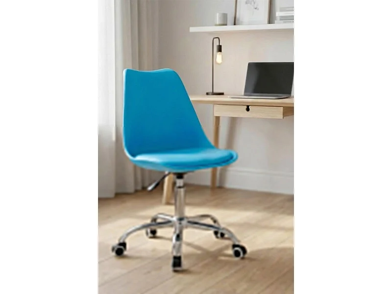 Silla de Oficina Neo en Azul claro - Máxima Ergonomía - Ideal para Escritorio y Gaming