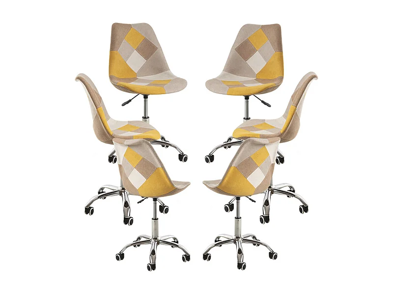 Packs Sillas - Pack 6 Sillas Neo Patchwork - Amarillo