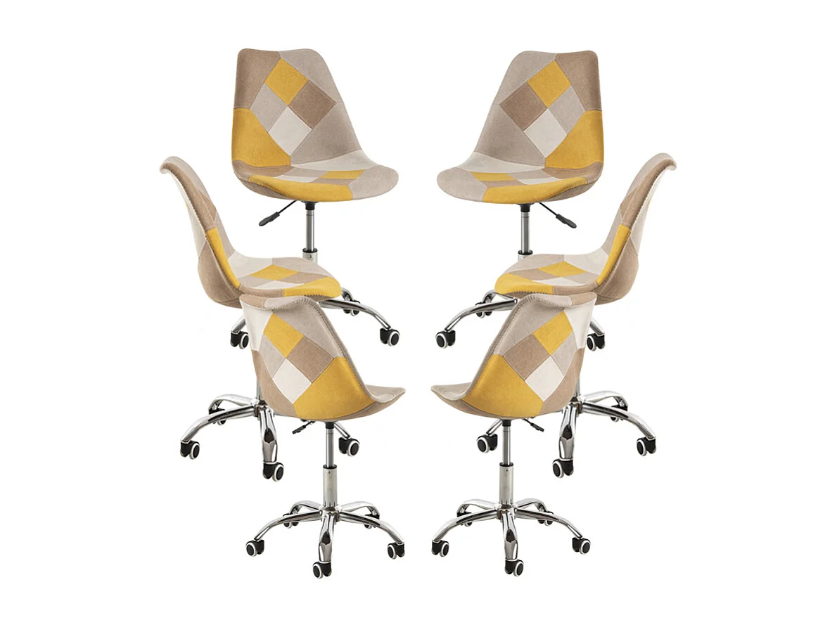 Packs Sillas - Pack 6 Sillas Neo Patchwork - Amarillo