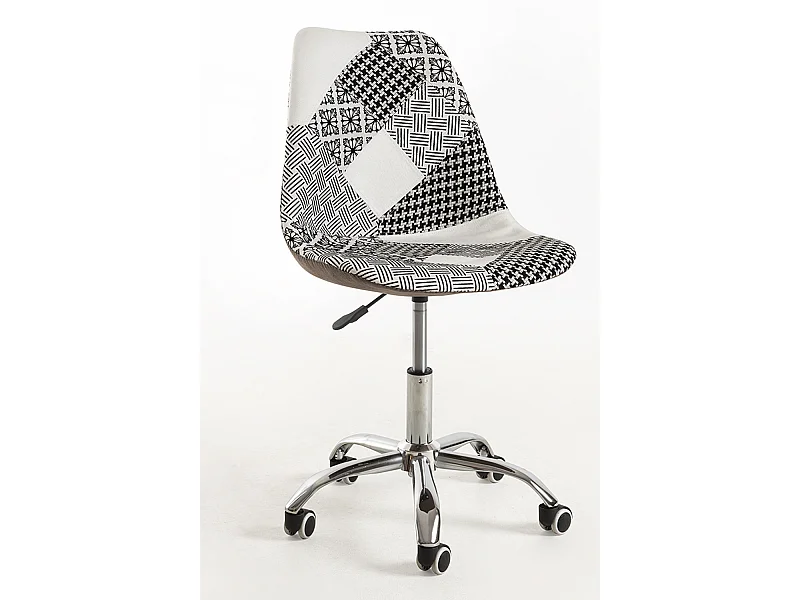 Silla de Oficina Patchwork Blanca y negro Neo Patchwork - Máxima Ergonomía - Ideal para Escritorio y Gaming