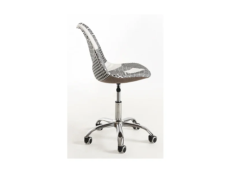 Silla de Oficina Patchwork Blanca y negro Neo Patchwork - Máxima Ergonomía - Ideal para Escritorio y Gaming