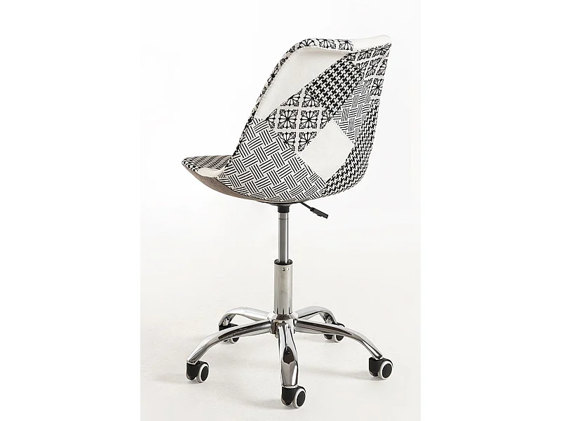 Silla de Oficina Patchwork Blanca y negro Neo Patchwork - Máxima Ergonomía - Ideal para Escritorio y Gaming