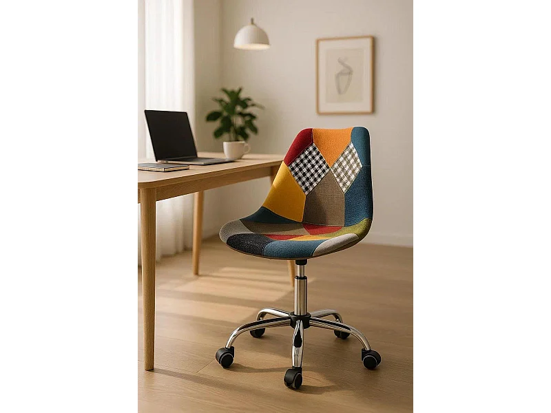 Silla de Oficina Neo Patchwork en Patchwork colores - Máxima Ergonomía - Ideal para Escritorio y Gaming