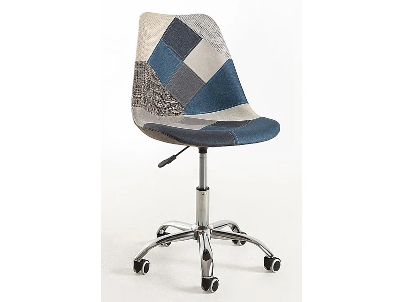 Silla de Oficina Neo Patchwork en Patchwork Blue - Máxima Ergonomía - Ideal para Escritorio y Gaming