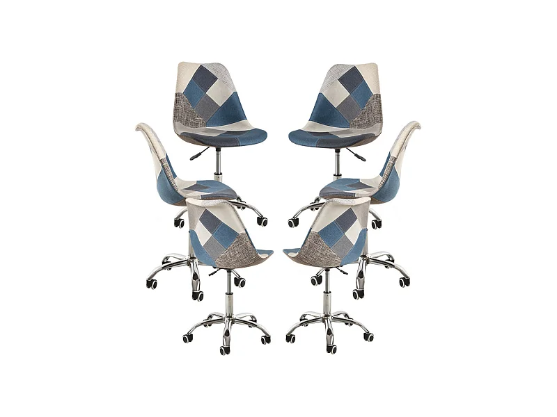 Packs Sillas - Pack 6 Sillas Neo Patchwork - Patchwork Blue