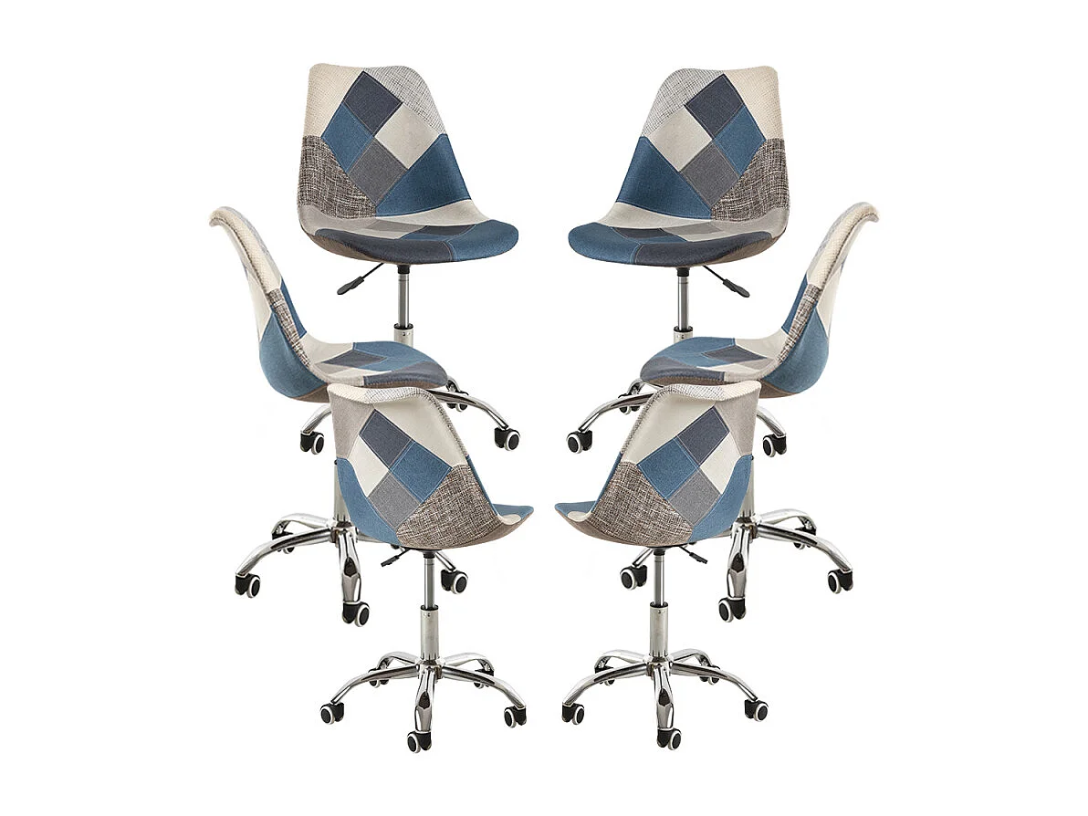 Packs Sillas - Pack 6 Sillas Neo Patchwork - Patchwork Blue