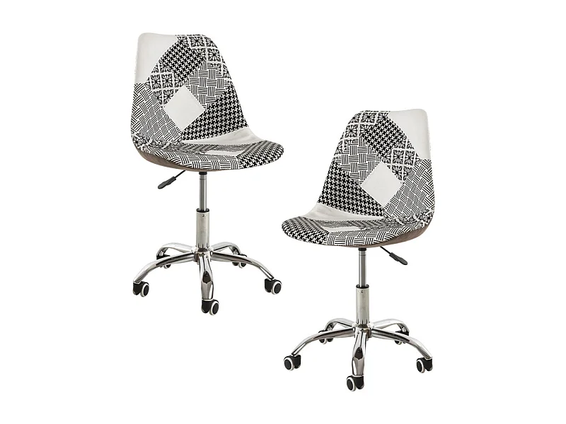 Packs Sillas - Pack 2 Sillas Neo Patchwork - Patchwork blanco y negro