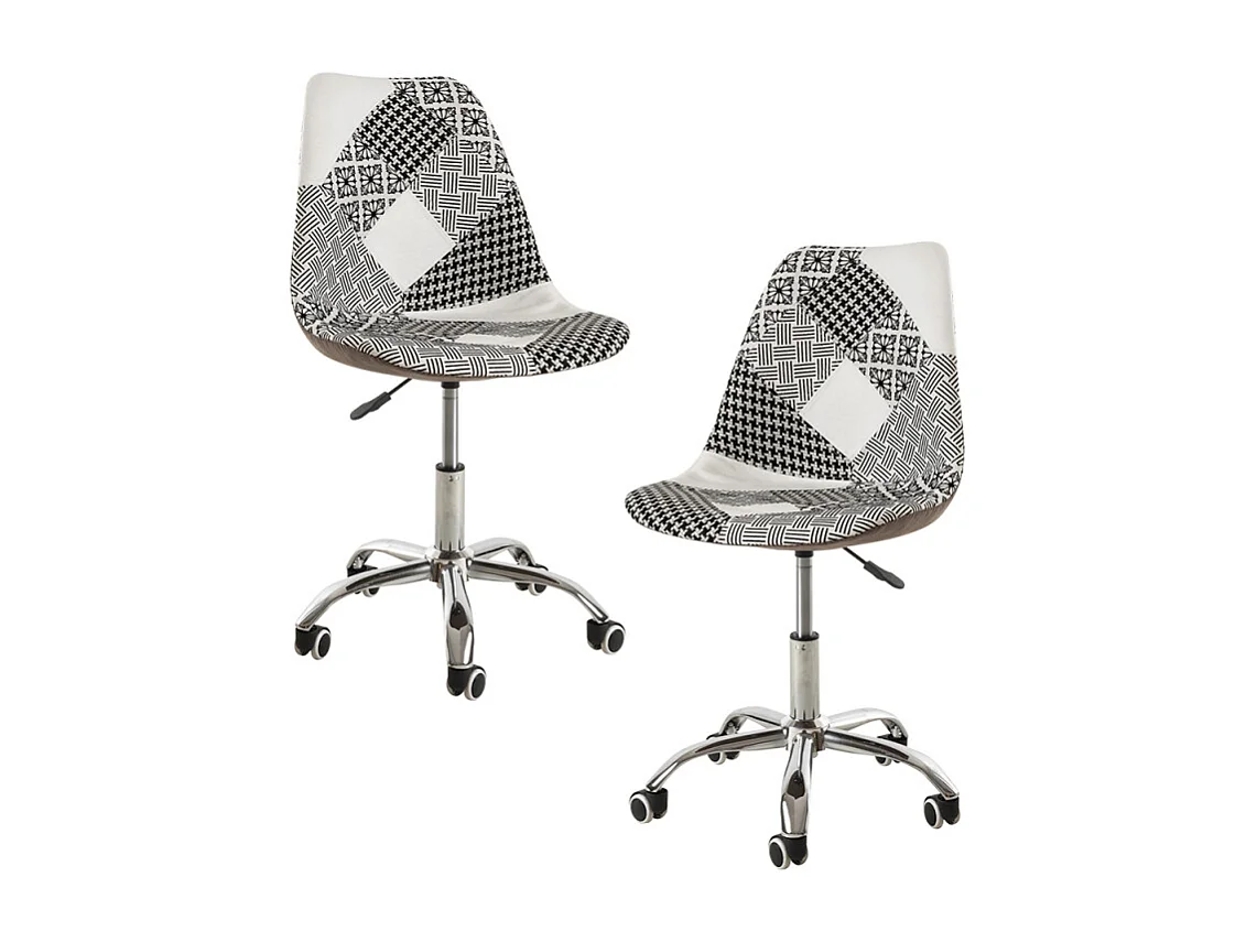 Packs Sillas - Pack 2 Sillas Neo Patchwork - Patchwork blanco y negro