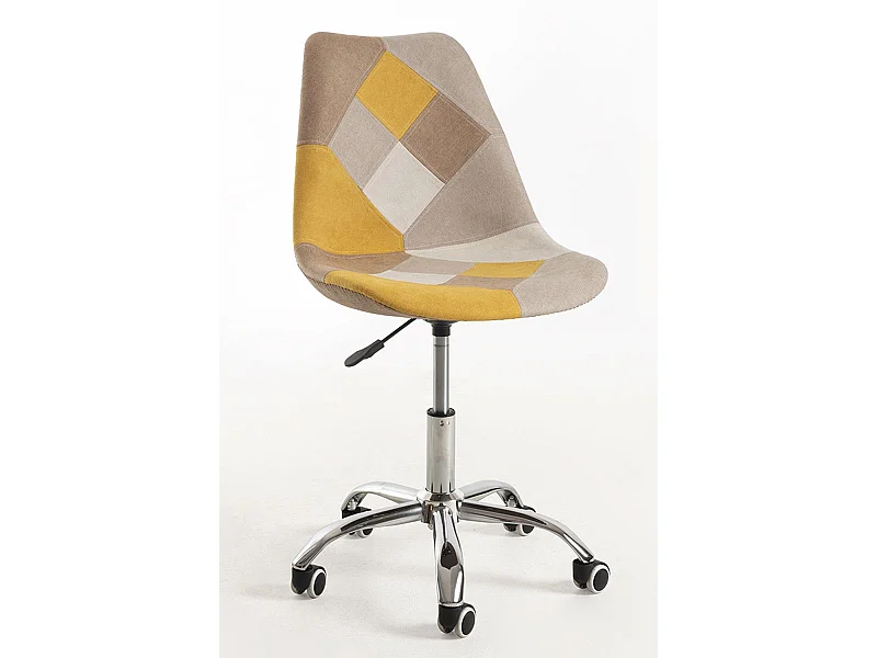 Silla de Oficina Neo Patchwork en Amarillo - Máxima Ergonomía - Ideal para Escritorio y Gaming