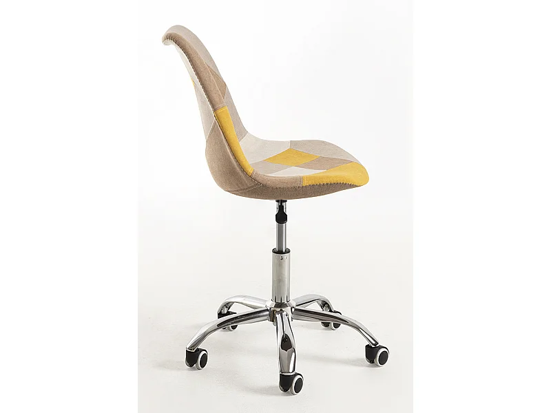 Silla de Oficina Neo Patchwork en Amarillo - Máxima Ergonomía - Ideal para Escritorio y Gaming