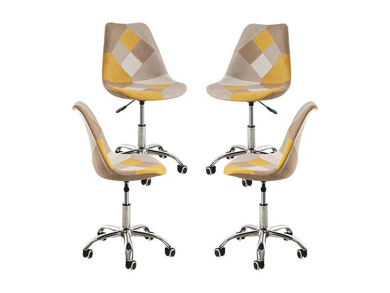 Packs Sillas - Pack 4 Sillas Neo Patchwork - Amarillo
