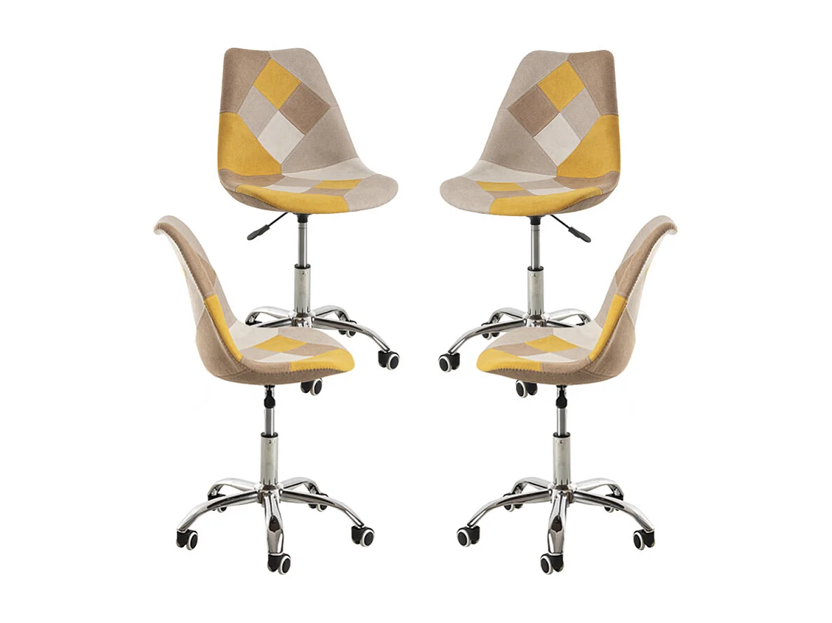 Packs Sillas - Pack 4 Sillas Neo Patchwork - Amarillo