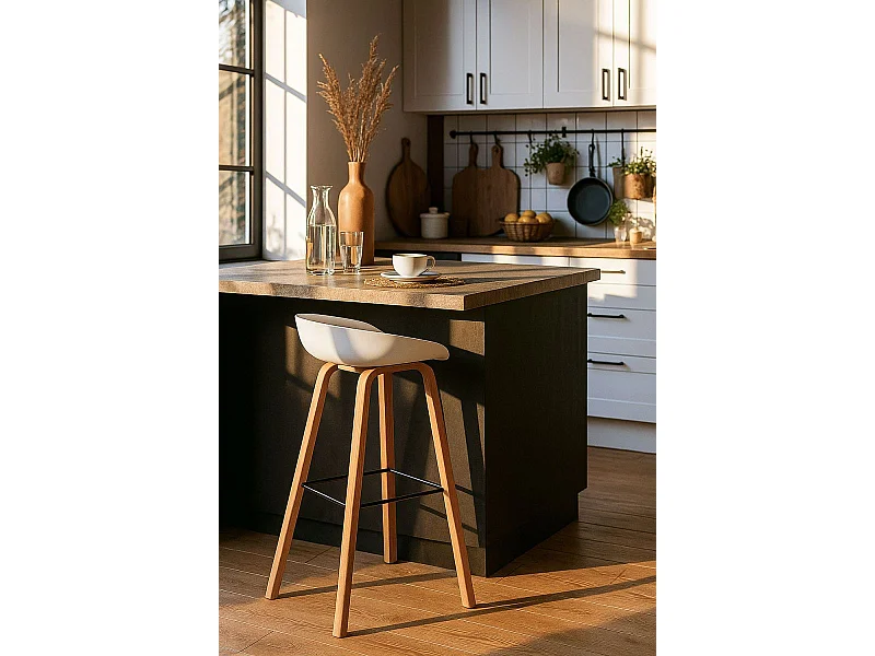 Taburetes Cocina - Taburete Tolbi - Blanco