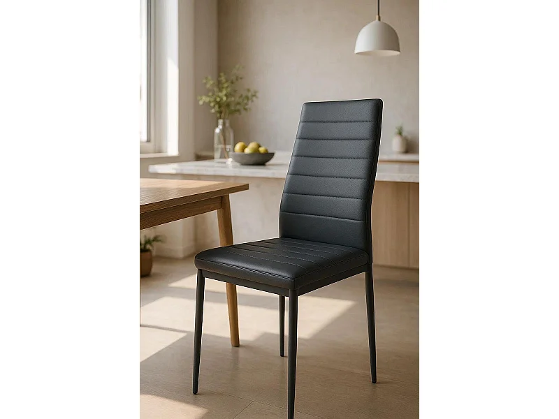 Packs Sillas Comedor - Pack 4 Sillas Lauter Polipiel - Gris oscuro