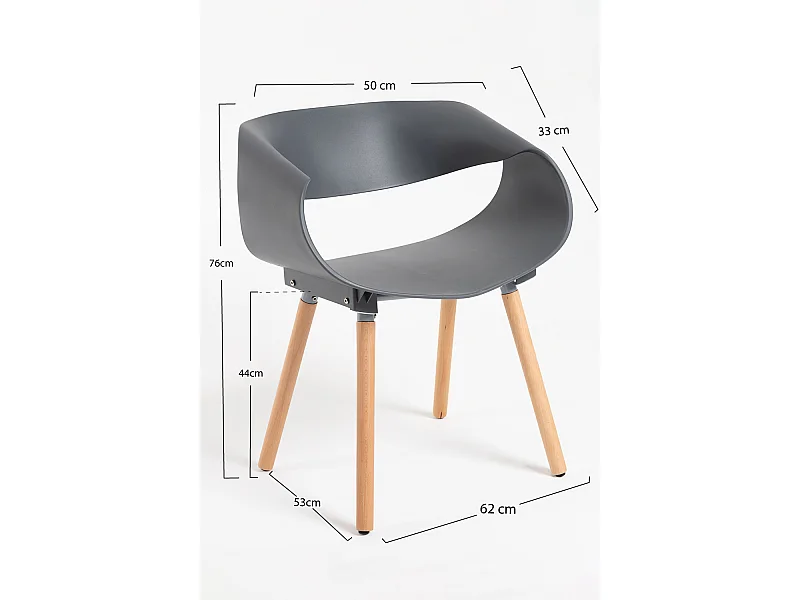 Sillas Comedor - Silla Cappio - Gris oscuro