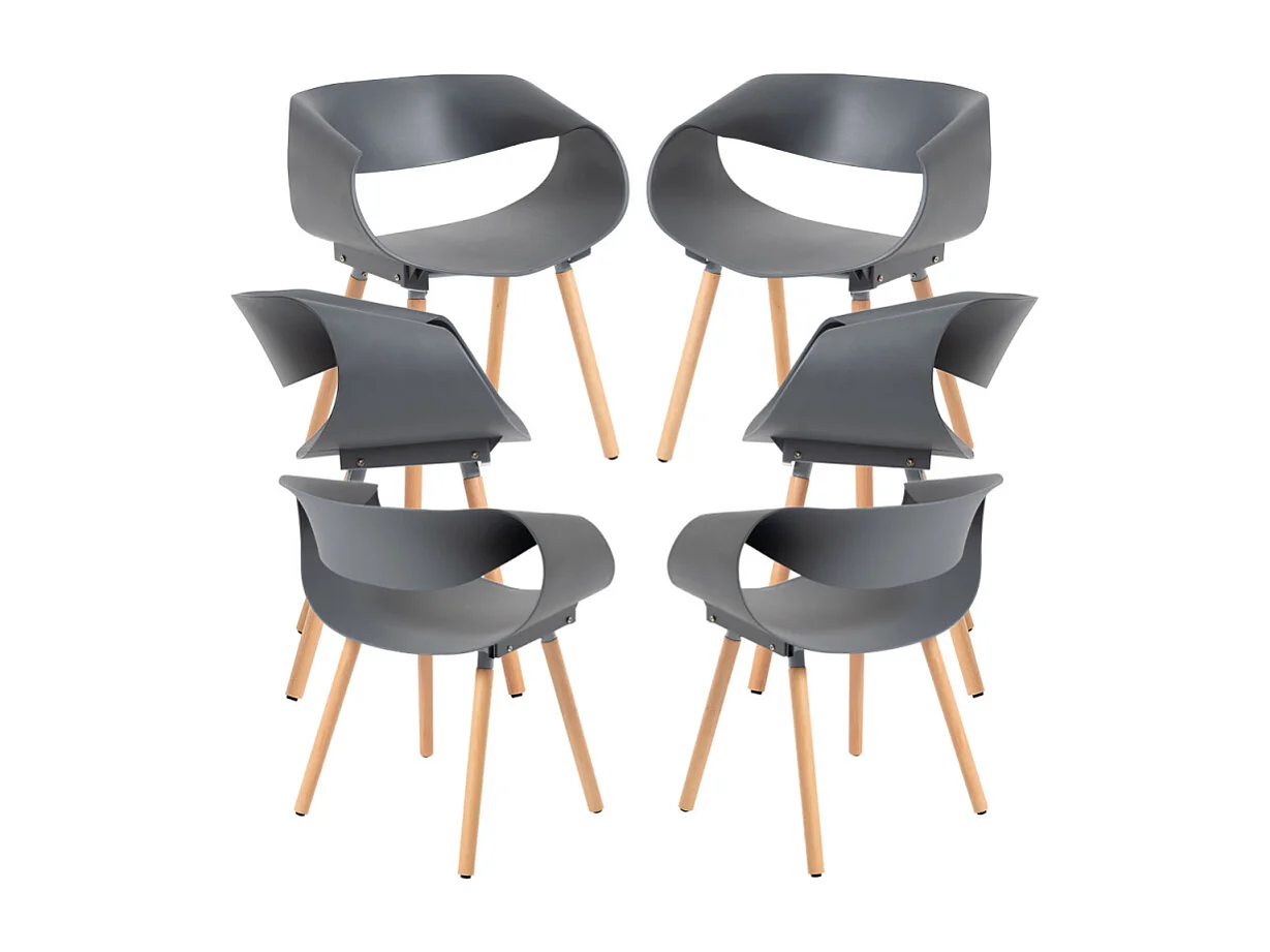 Packs Sillas Comedor - Pack 6 Sillas Cappio - Gris oscuro