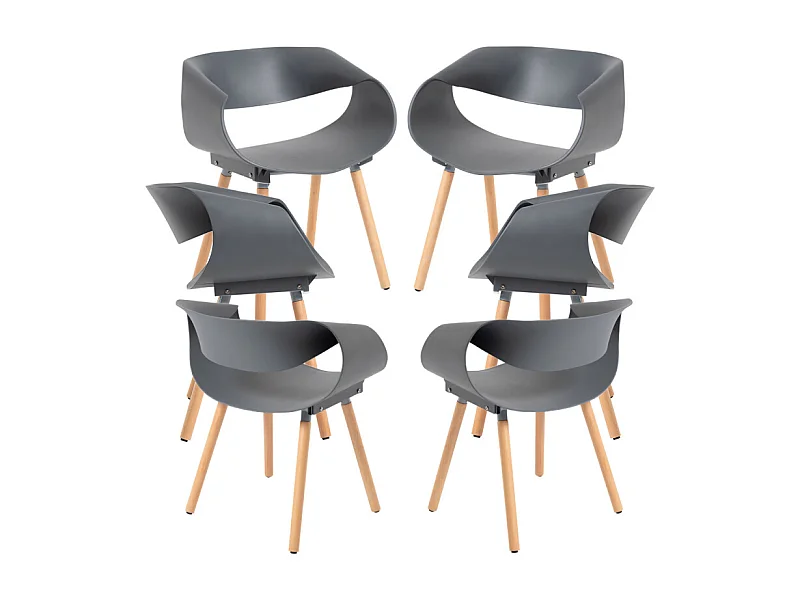 Packs Sillas Comedor - Pack 6 Sillas Cappio - Gris oscuro