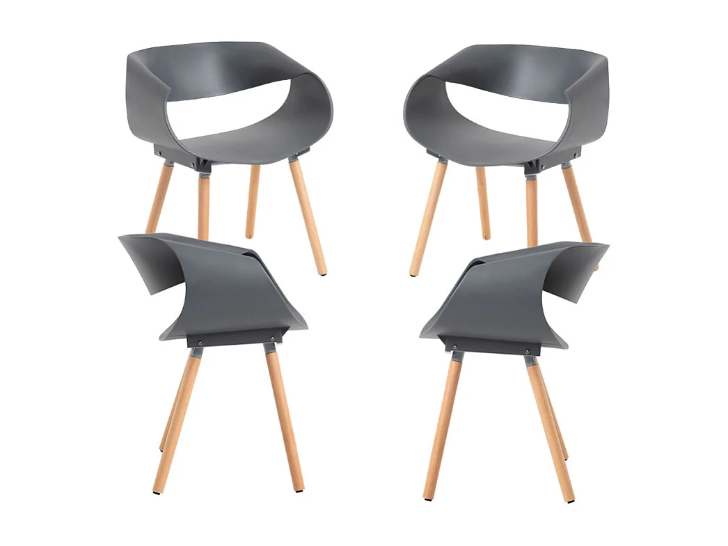 Packs Sillas Comedor - Pack 4 Sillas Cappio - Gris oscuro