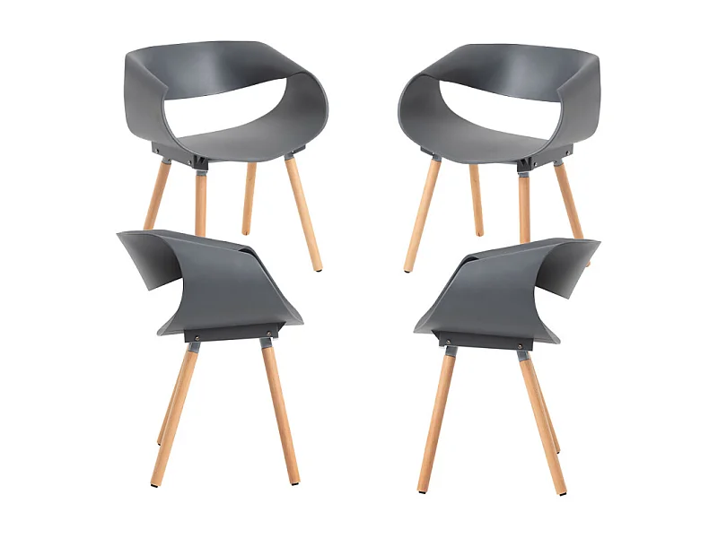 Packs Sillas Comedor - Pack 4 Sillas Cappio - Gris oscuro