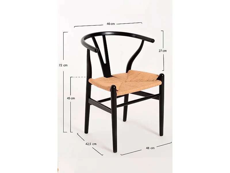 Sillas Comedor - Silla Wis Madera - Negro