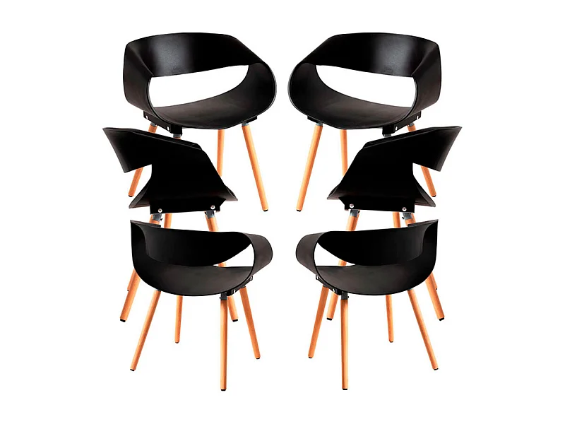 Packs Sillas Comedor - Pack 6 Sillas Cappio - Negro
