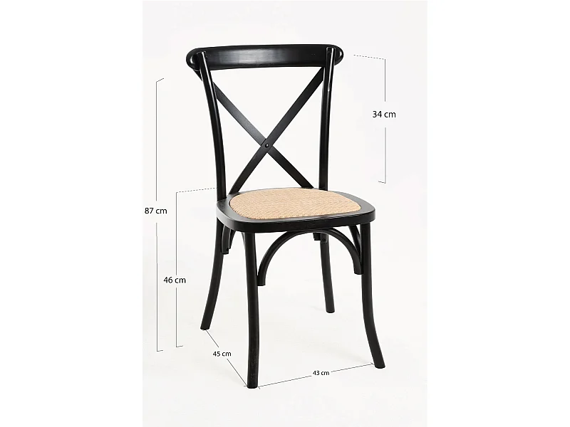 Sillas Comedor - Silla Altea Madera - Negro