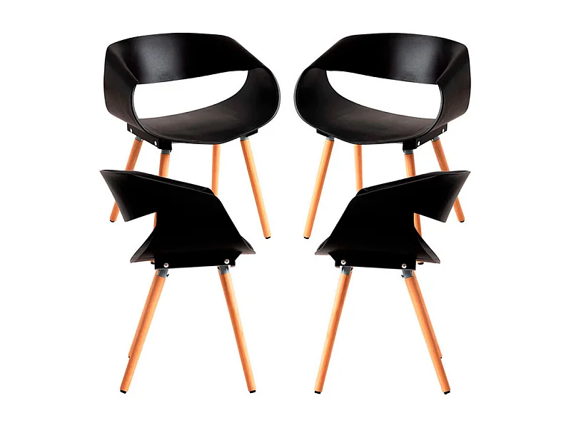 Packs Sillas Comedor - Pack 4 Sillas Cappio - Negro