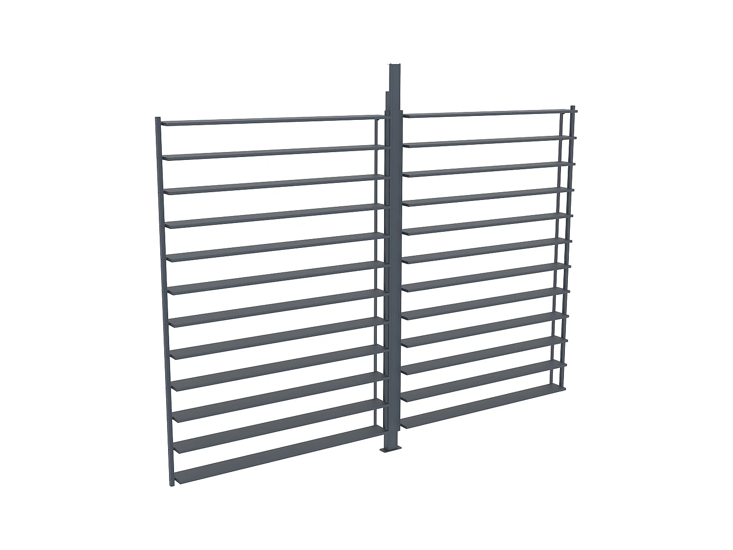 Claustra brise soleil orientable en aluminium pour pergola bioclimatique anthracite - L2,78 x H2,2 m - BOLSENA