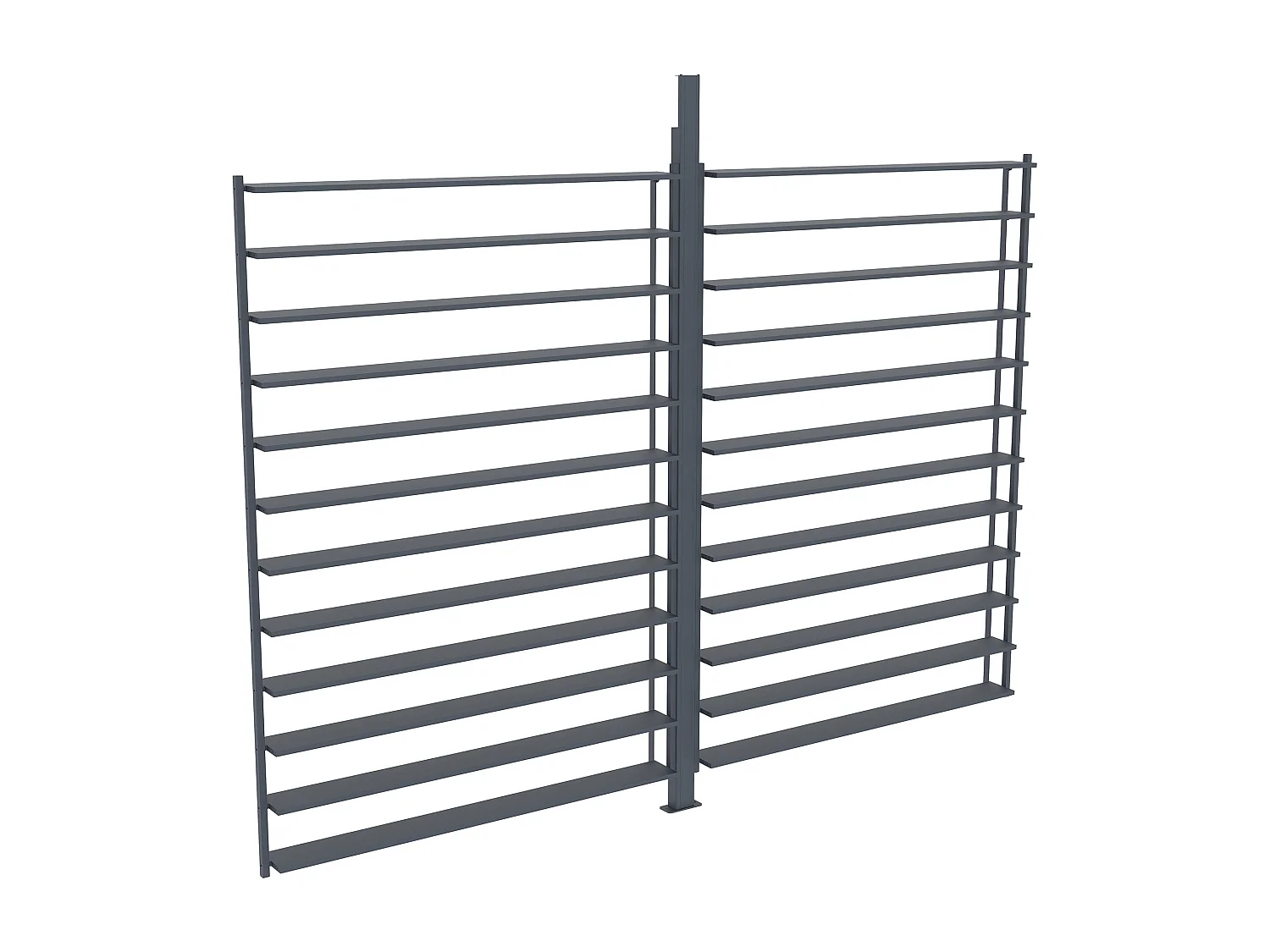 Claustra brise soleil orientable en aluminium pour pergola bioclimatique anthracite - L2,78 x H2,2 m - BOLSENA