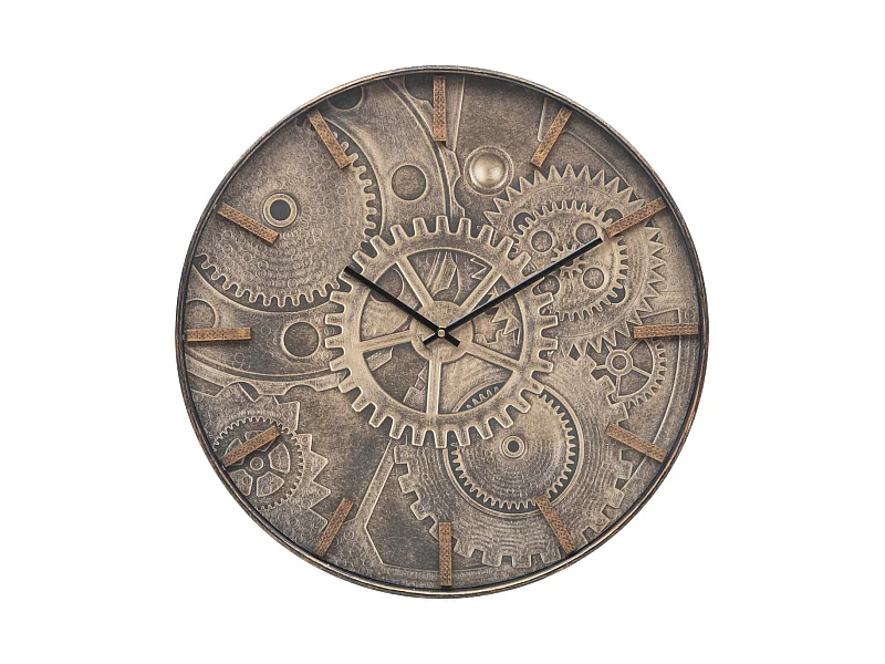 Pendule murale déco Mécanismes  en verre et polypropylène D 50 cm