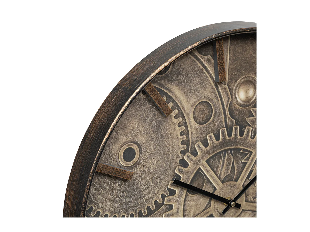 Pendule murale déco Mécanismes  en verre et polypropylène D 50 cm