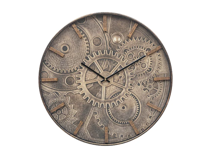 Pendule murale déco Mécanismes  en verre et polypropylène D 50 cm