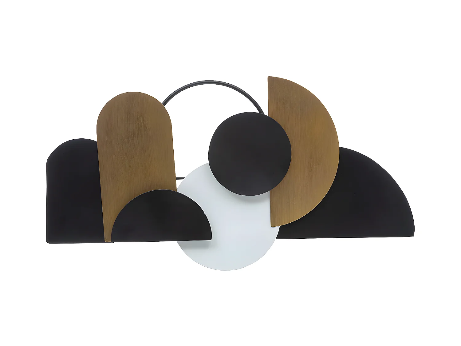 Déco murale en bois et métal 70 x 36 cm