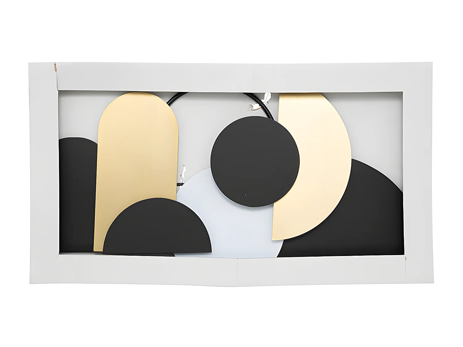 Déco murale en bois et métal 70 x 36 cm