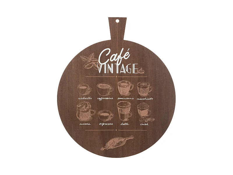 Déco murale Café Vintage en bois marron D 38 cm