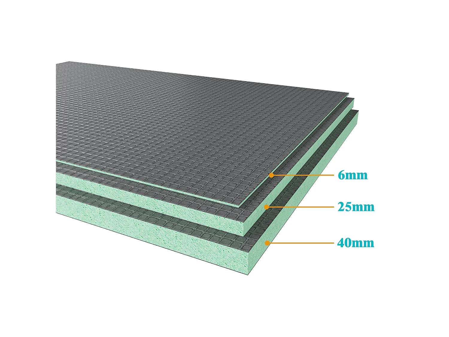 AICA Panneau de construction à carreler 1250x600x40 Pack de 4 Panneau à carreler
