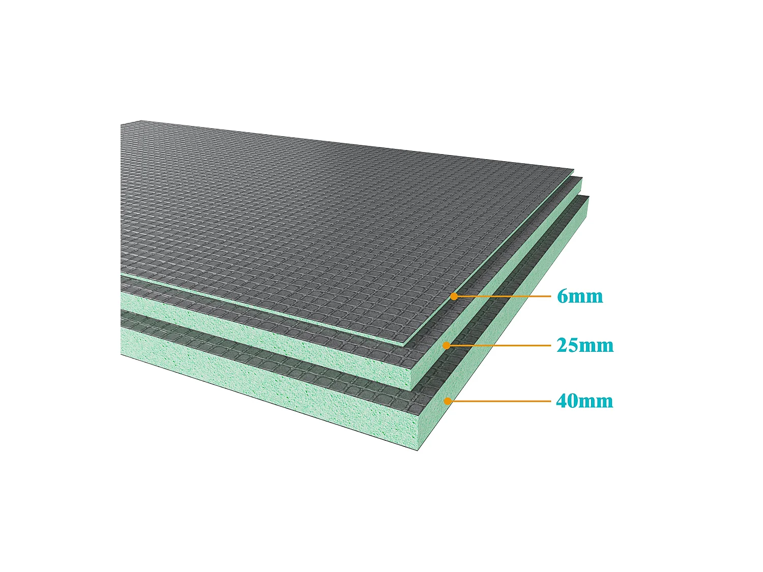 AICA Panneau de construction à carreler 1250x600x6 Pack de 5 Panneau à carreler