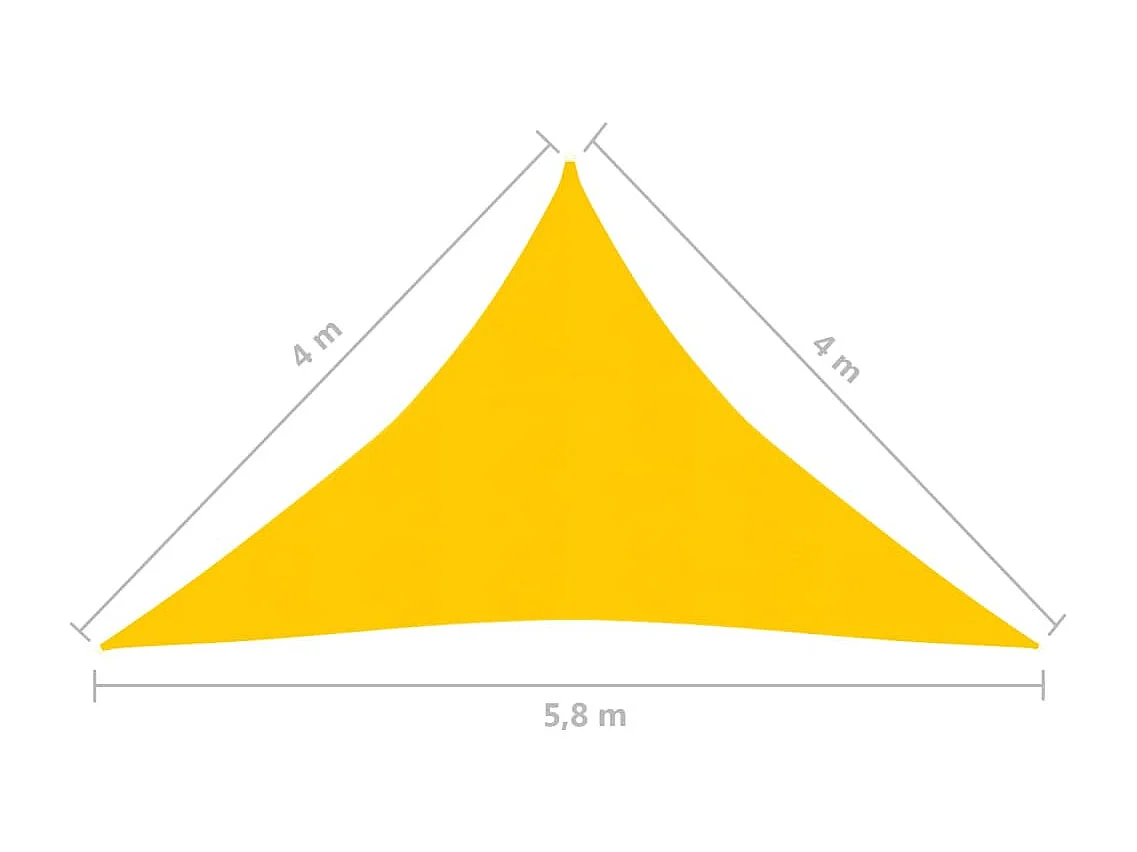 Voile toile d'ombrage parasol jaune 400 x 400 x 580 cm 02_0009131