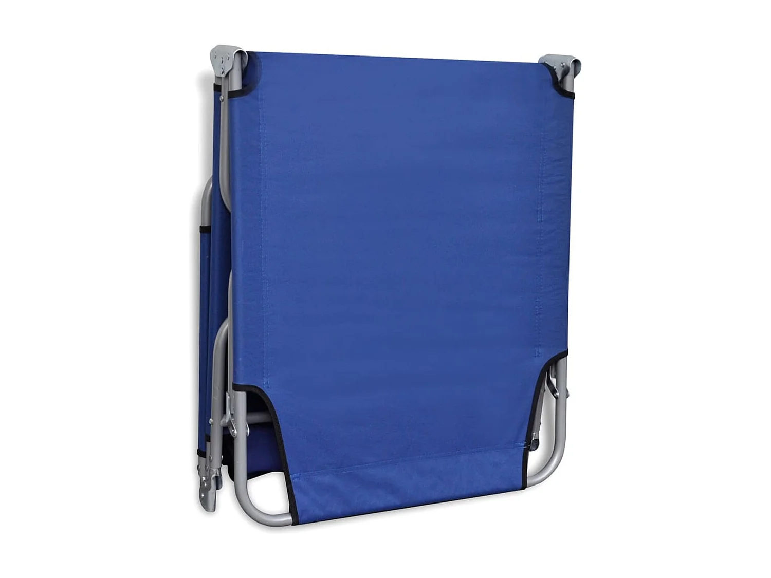 Tumbona tumbona tumbona cama de jardín terraza muebles de exterior plegables acero 189 x 58 x 27 cm con recubrimiento en polvo azul 02_0012796