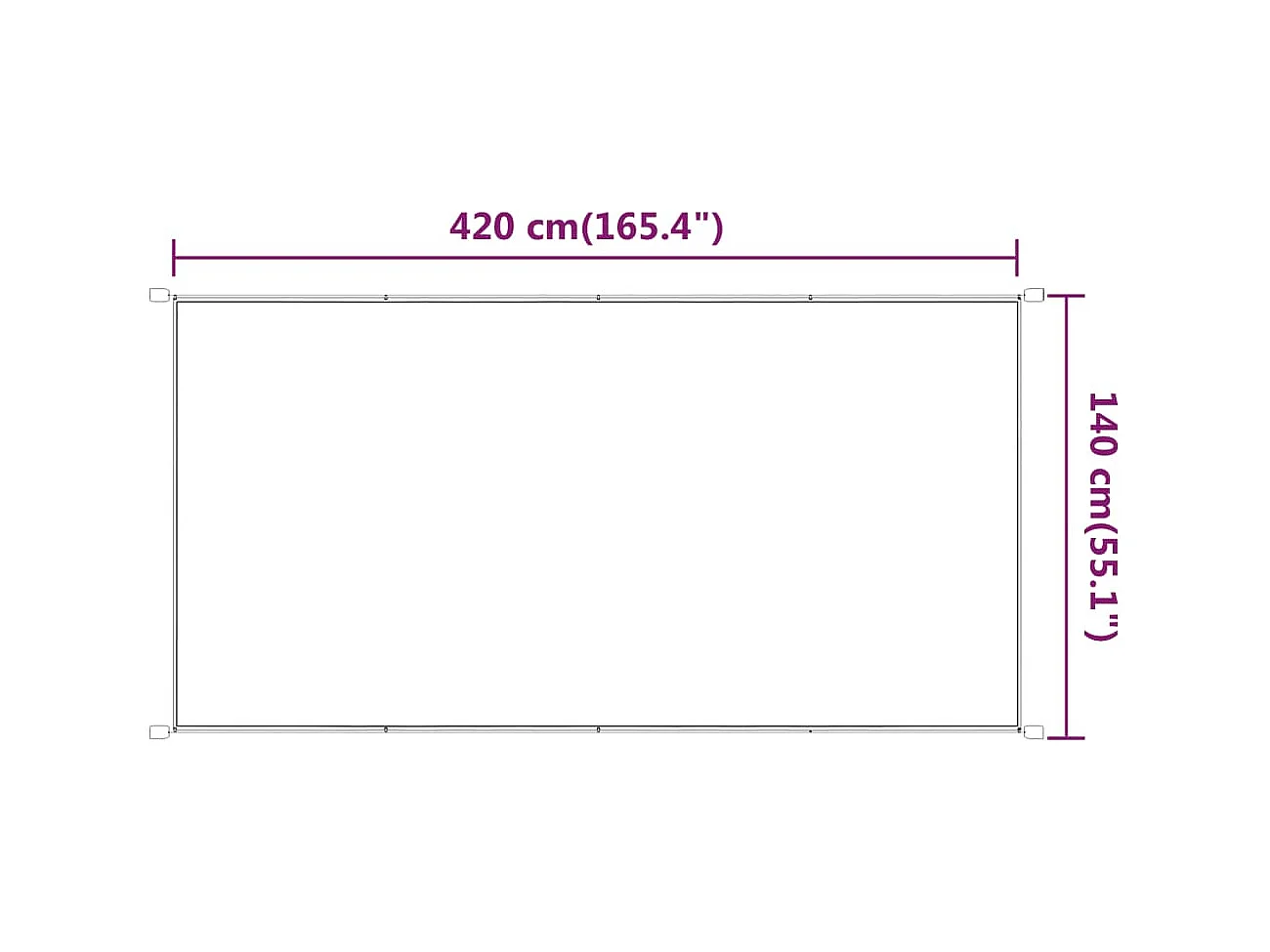 Toldo vertical 140 x 420 cm tejido oxford antracita 02_0007493