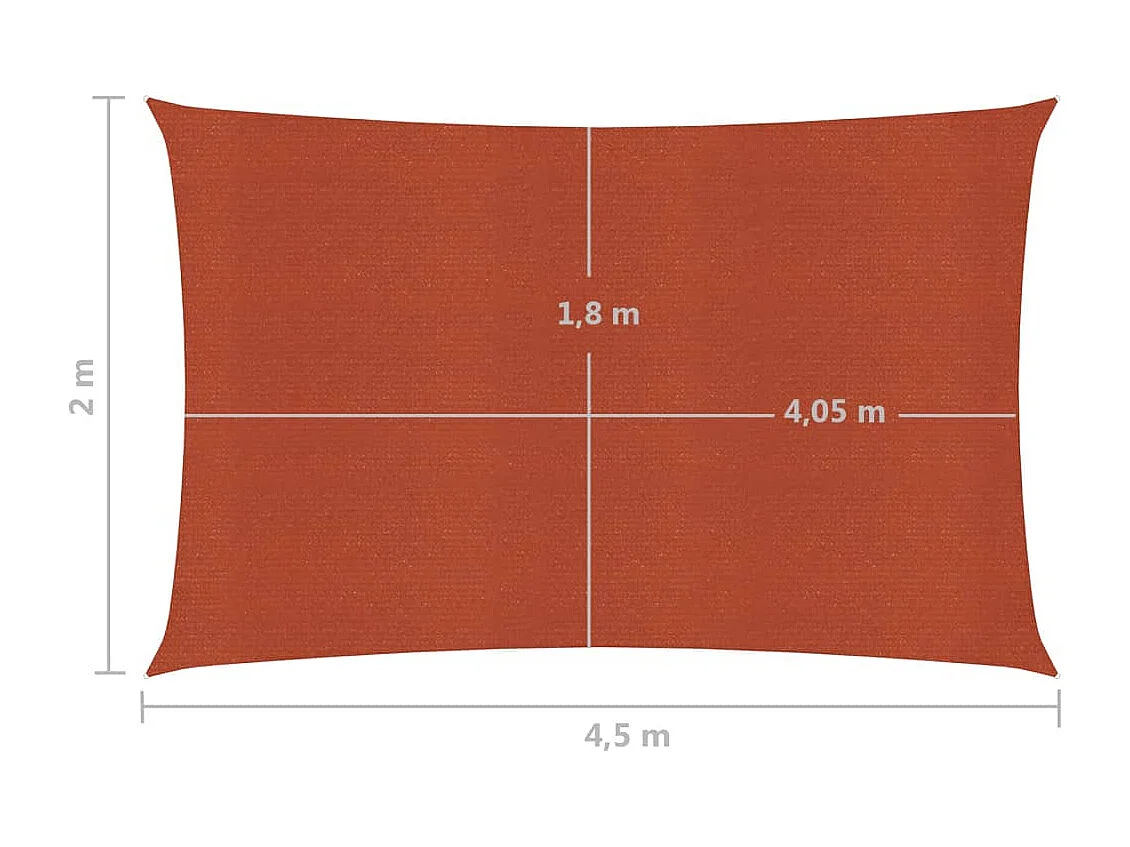 Voile toile d'ombrage parasol 200 x 450 x 450 cm 02_0009343