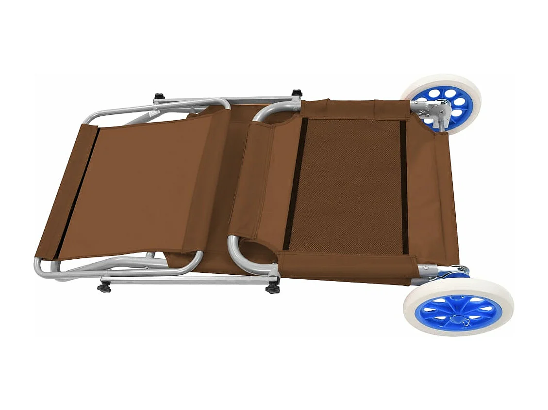 Espreguiçadeira espreguiçadeira para banhos de sol cama de jardim terraço mobiliário de exterior dobrável com toldo e rodas de aço cinza 02_0012827