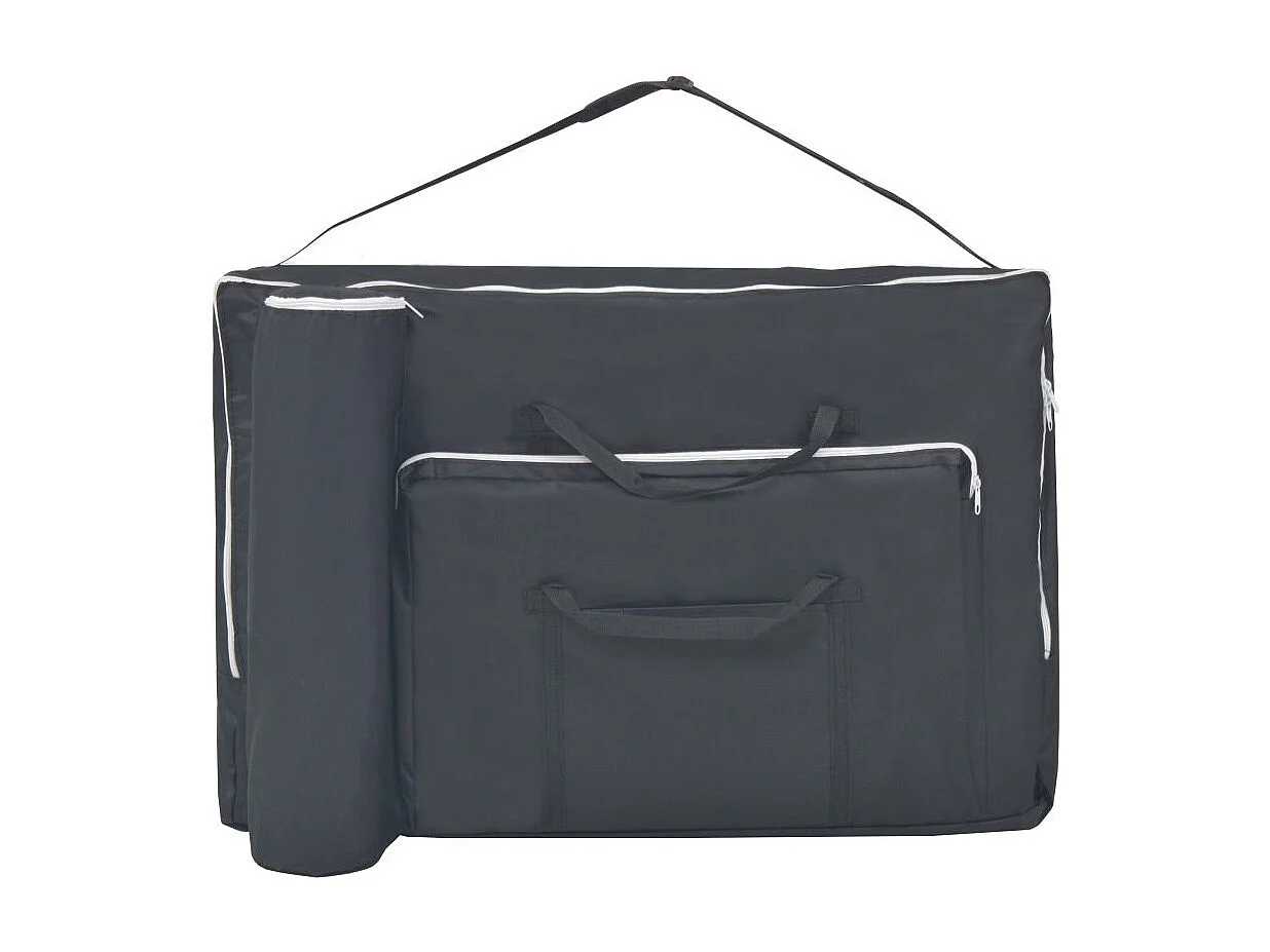 Table de massage pliable noire 221 x 90 x 65 cm 02_0001869