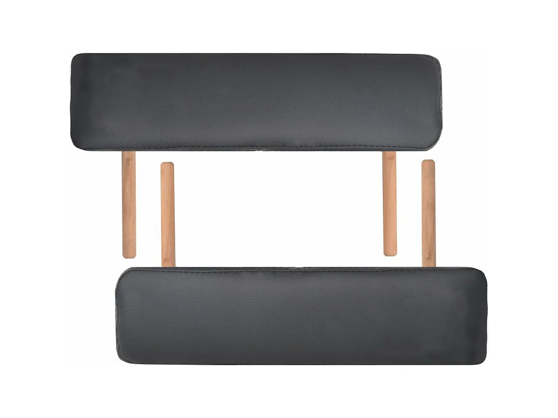 Table de massage pliable noire 221 x 90 x 65 cm 02_0001869