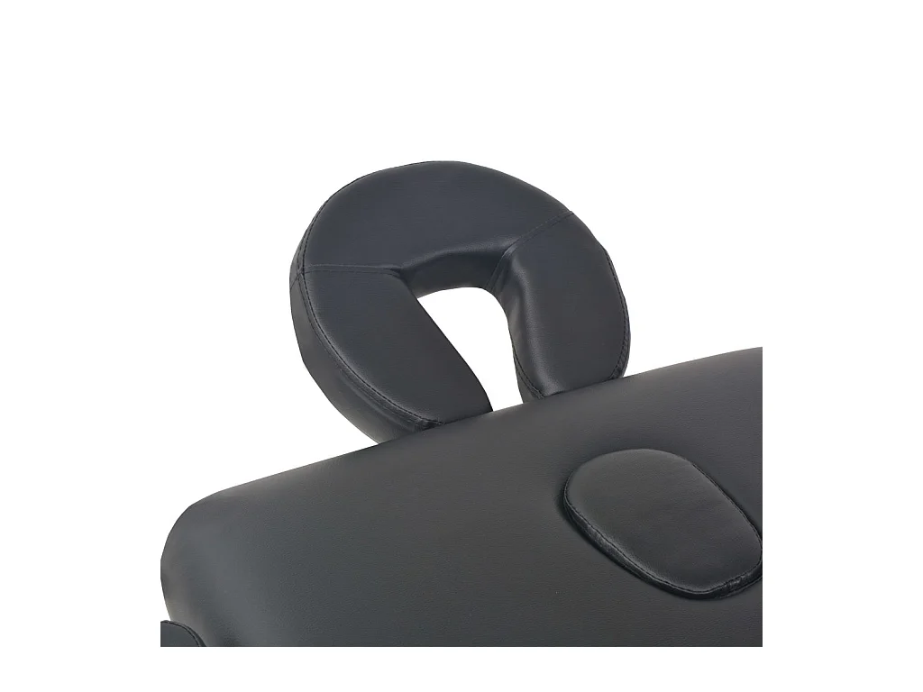 Table de massage pliable noire 221 x 90 x 65 cm 02_0001869