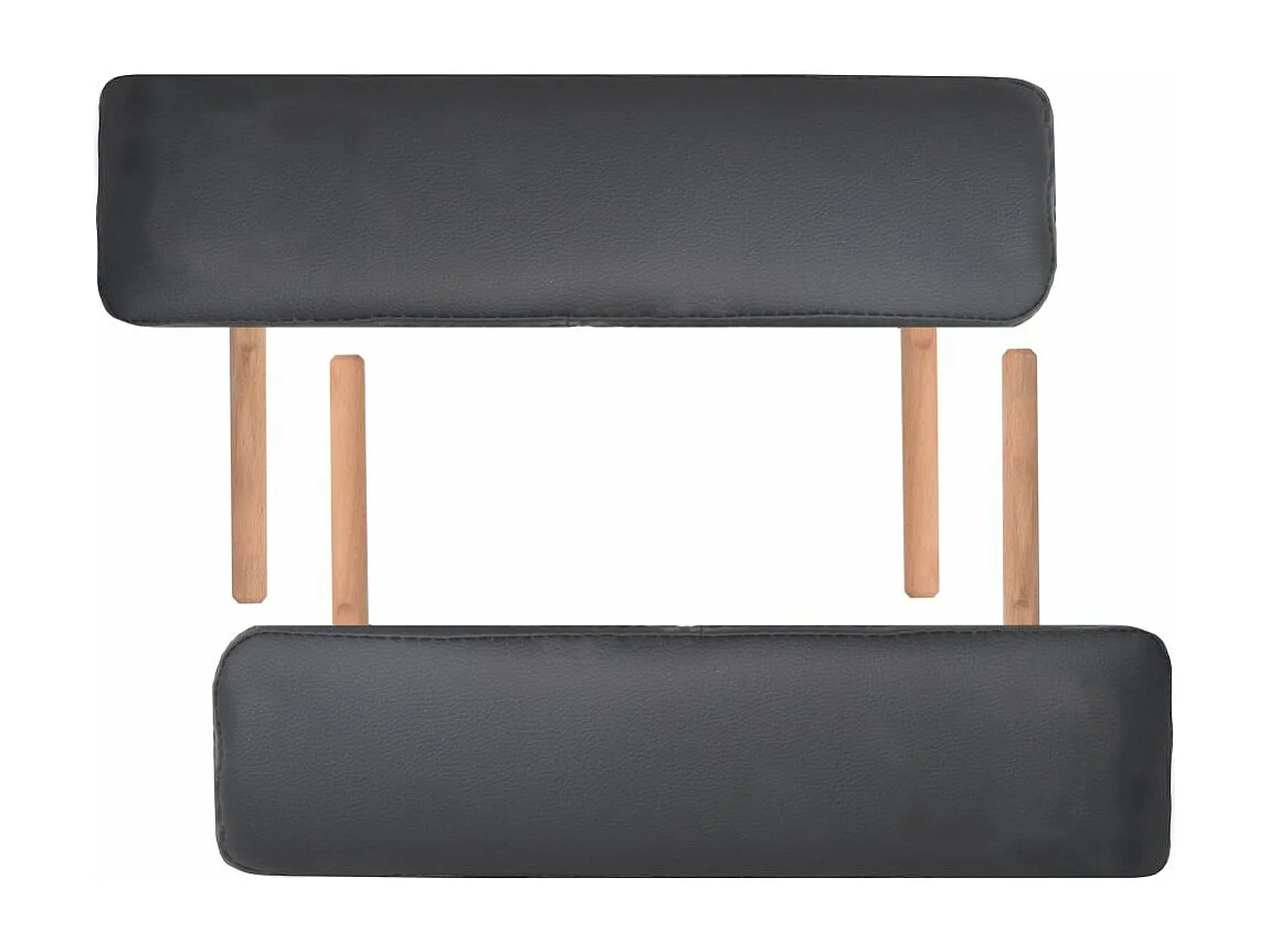 Camilla de masaje plegable con 3 zonas de 10 cm de espesor negra 02_0001869