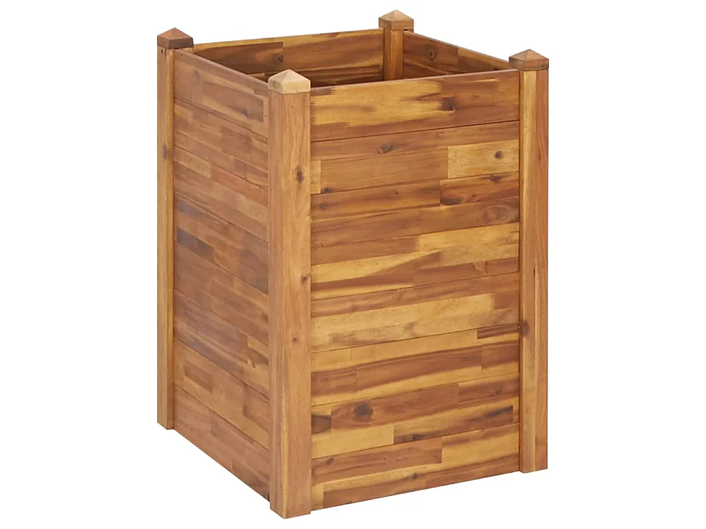 Jardinière lit surélevé plantes bois marron 60 x 60 x 84 cm 02_0001072